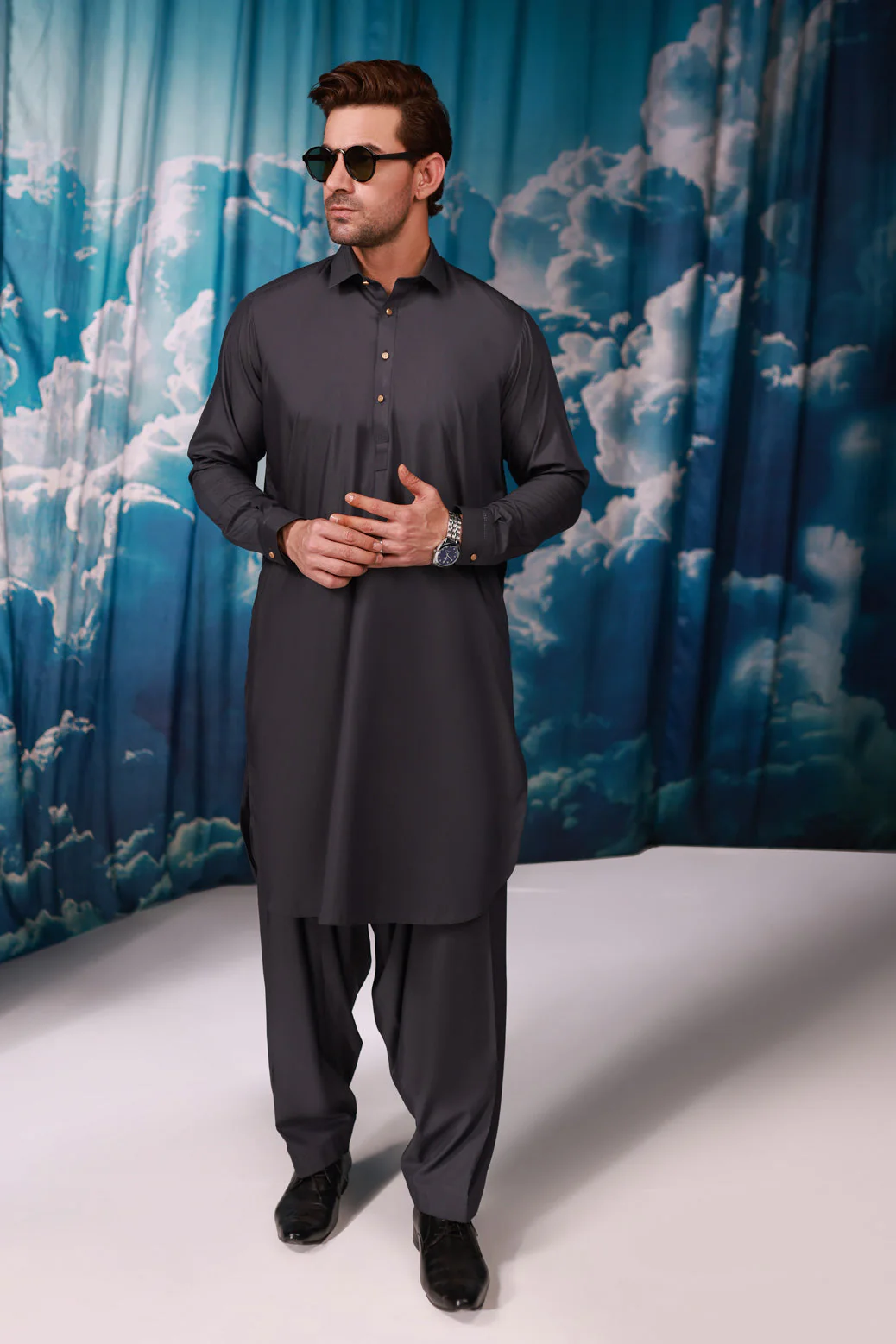 B-SAND-BLENDED-SHALWAR SUIT - (GSSW24-003) - Image 3