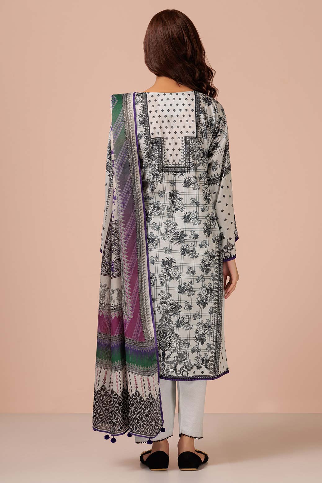B-WHITE-LAWN-3 PIECE (BSRS233P02) - Image 4