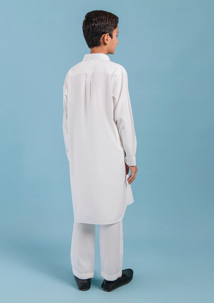 O-White-Blended-Kurta Trouser - (B25KP2003) - Image 2