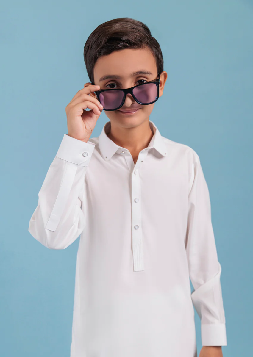 O-White-Blended-Kurta Trouser - (B25KP2003) - Image 3