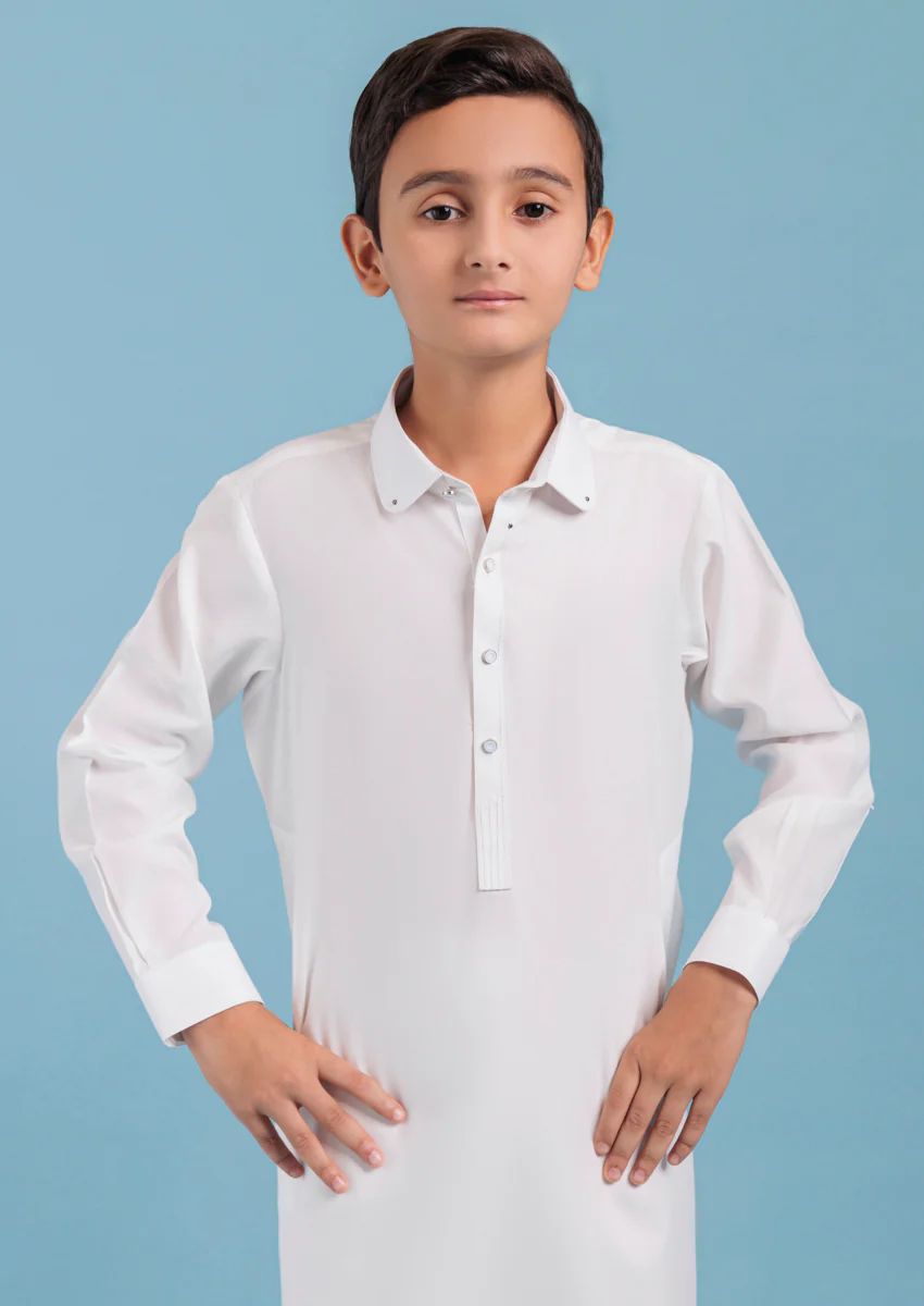 O-White-Blended-Kurta Trouser - (B25KP2003) - Image 4