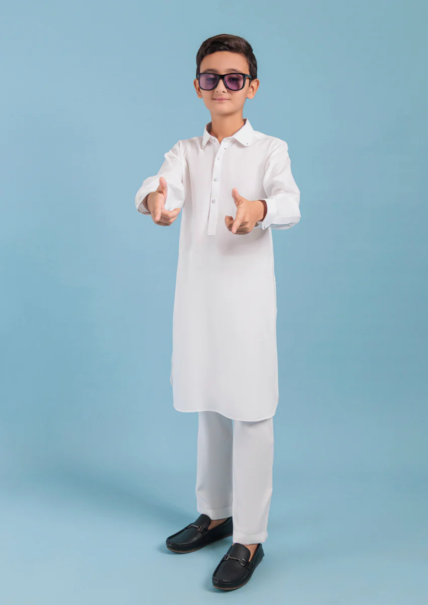 O-White-Blended-Kurta Trouser - (B25KP2003) - Image 5