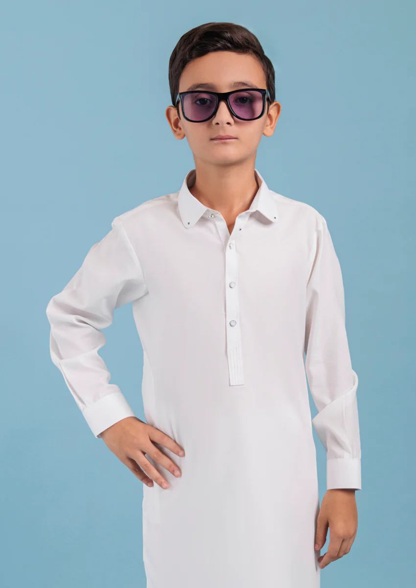 O-White-Blended-Kurta Trouser - (B25KP2003) - Image 6