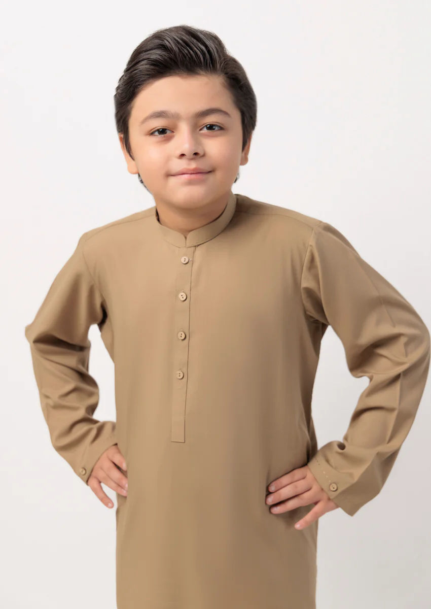 Khaki-Blended-Kurta Trouser - (B25KP2011) - Image 3