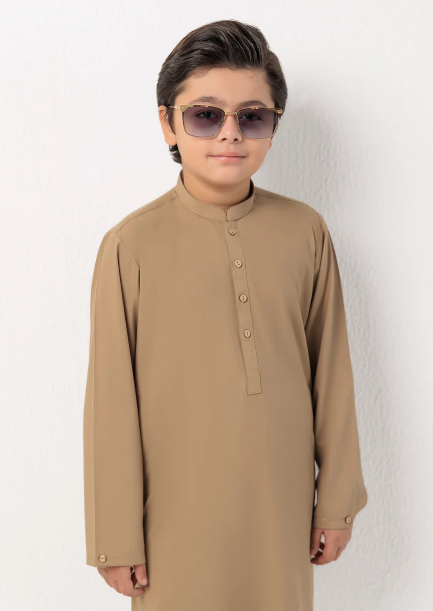 Khaki-Blended-Kurta Trouser - (B25KP2011) - Image 4