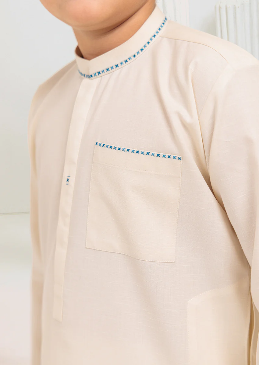 Cream-Blended-Kurta Trouser - (B25KP2031) - Image 5