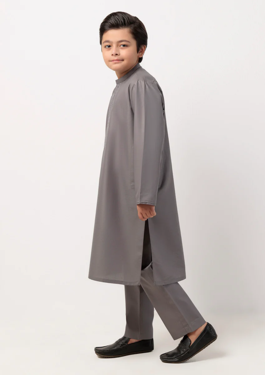 Grey-Blended-Kurta Trouser - (B25KP2035) - Image 4