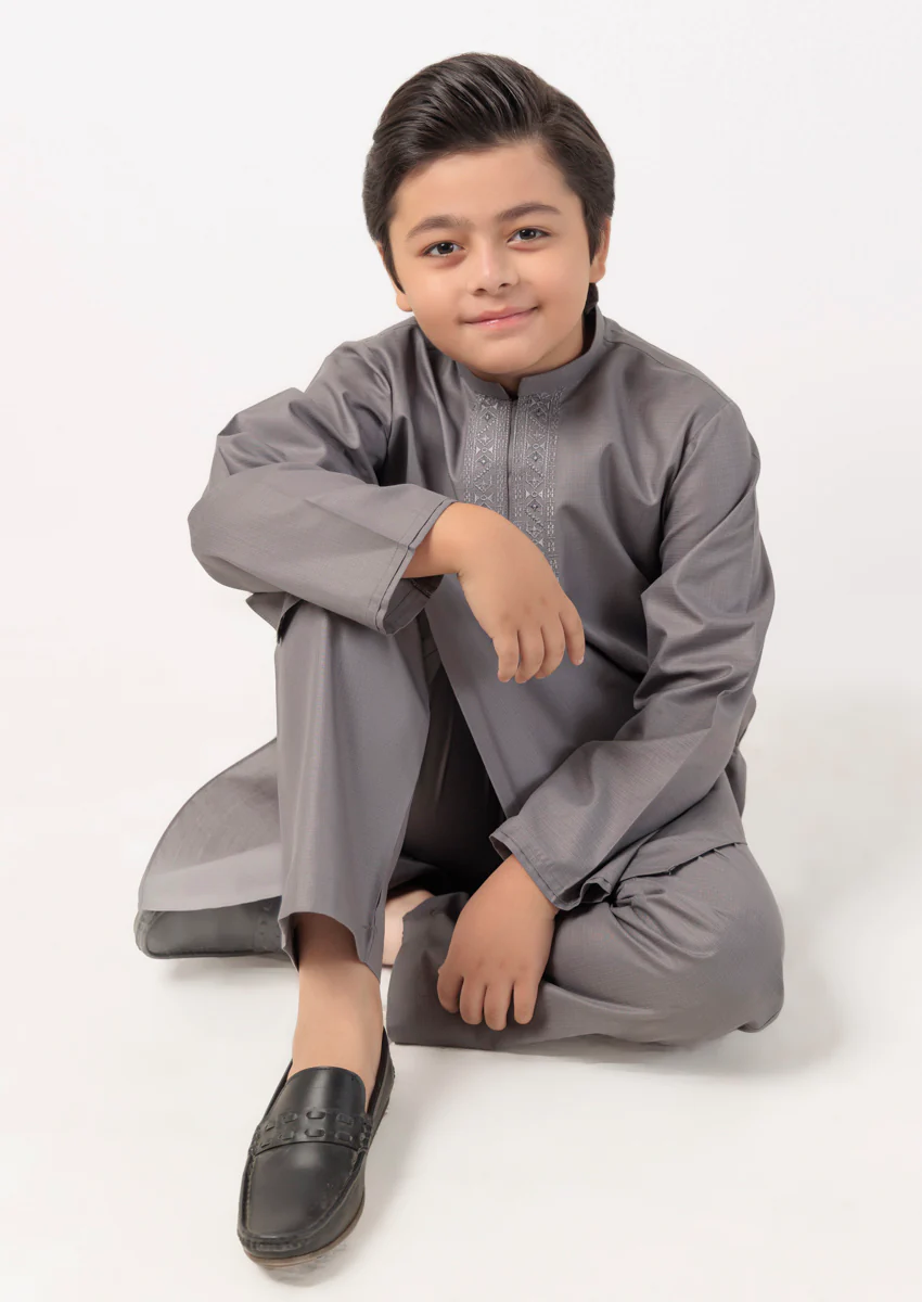 Grey-Blended-Kurta Trouser - (B25KP2035) - Image 6