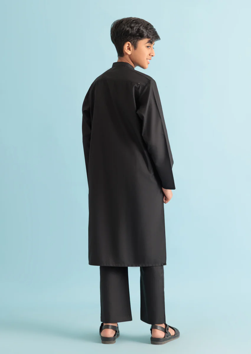 Black-Blended-Kurta Trouser - (B25KP2038) - Image 2