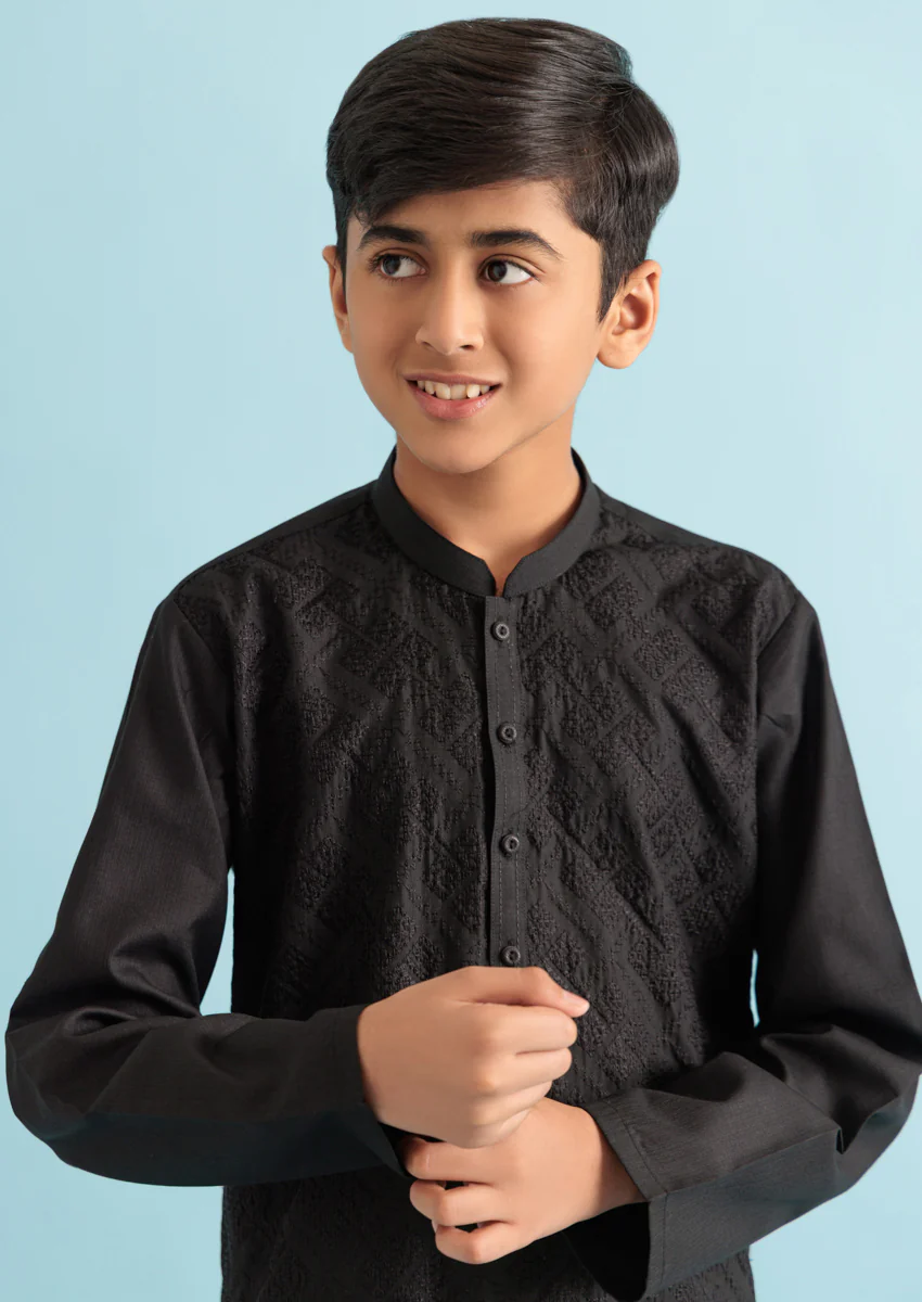 Black-Blended-Kurta Trouser - (B25KP2038) - Image 4