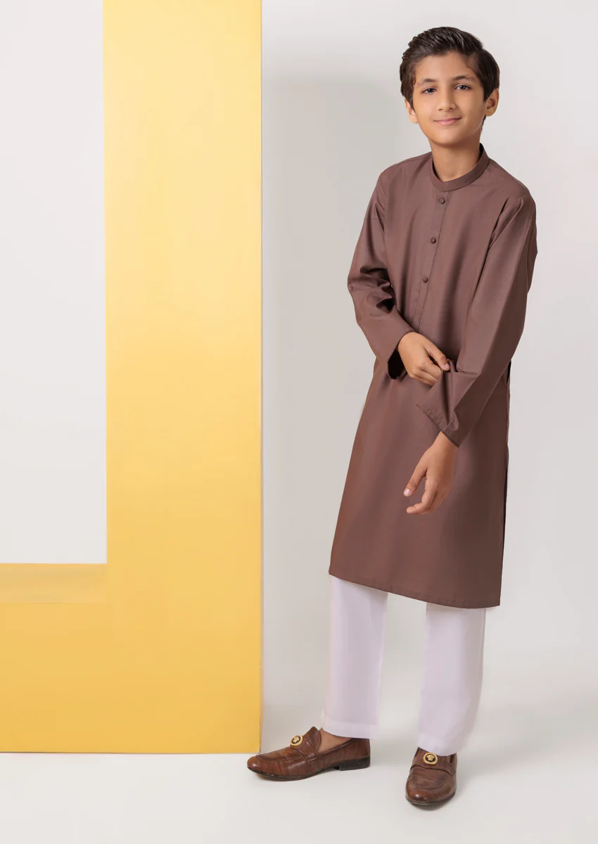 D-Brown-Blended-Kurta - (B25KU1019) - Image 6