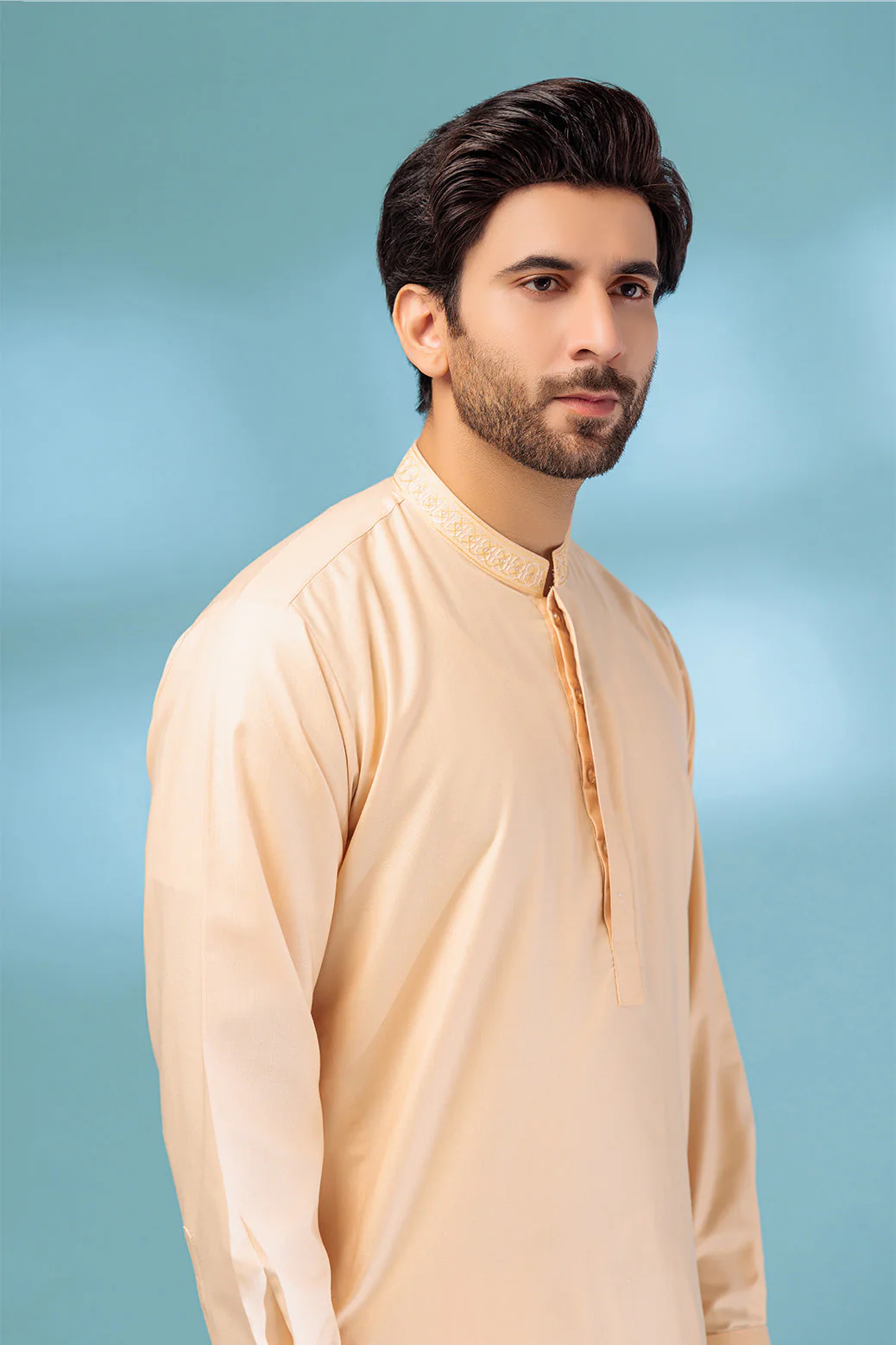 BEIGE-BLENDED-KURTA SHALWAR - (KSRB23-016) - Image 3
