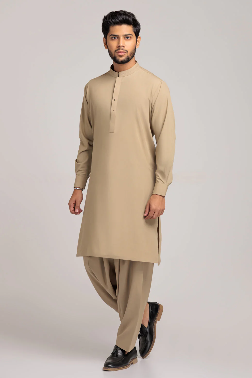 BEIGE-BLENDED-KURTA SHALWAR (KSRS23-047) - Image 4