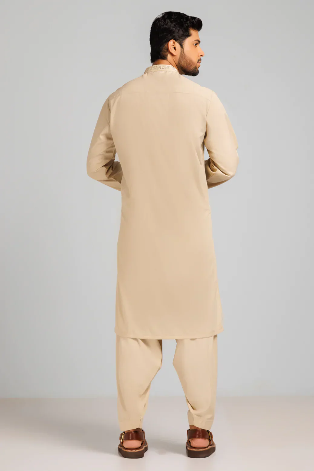 BEIGE-BLENDED-KURTA SHALWAR (KSRS23-050) - Image 5