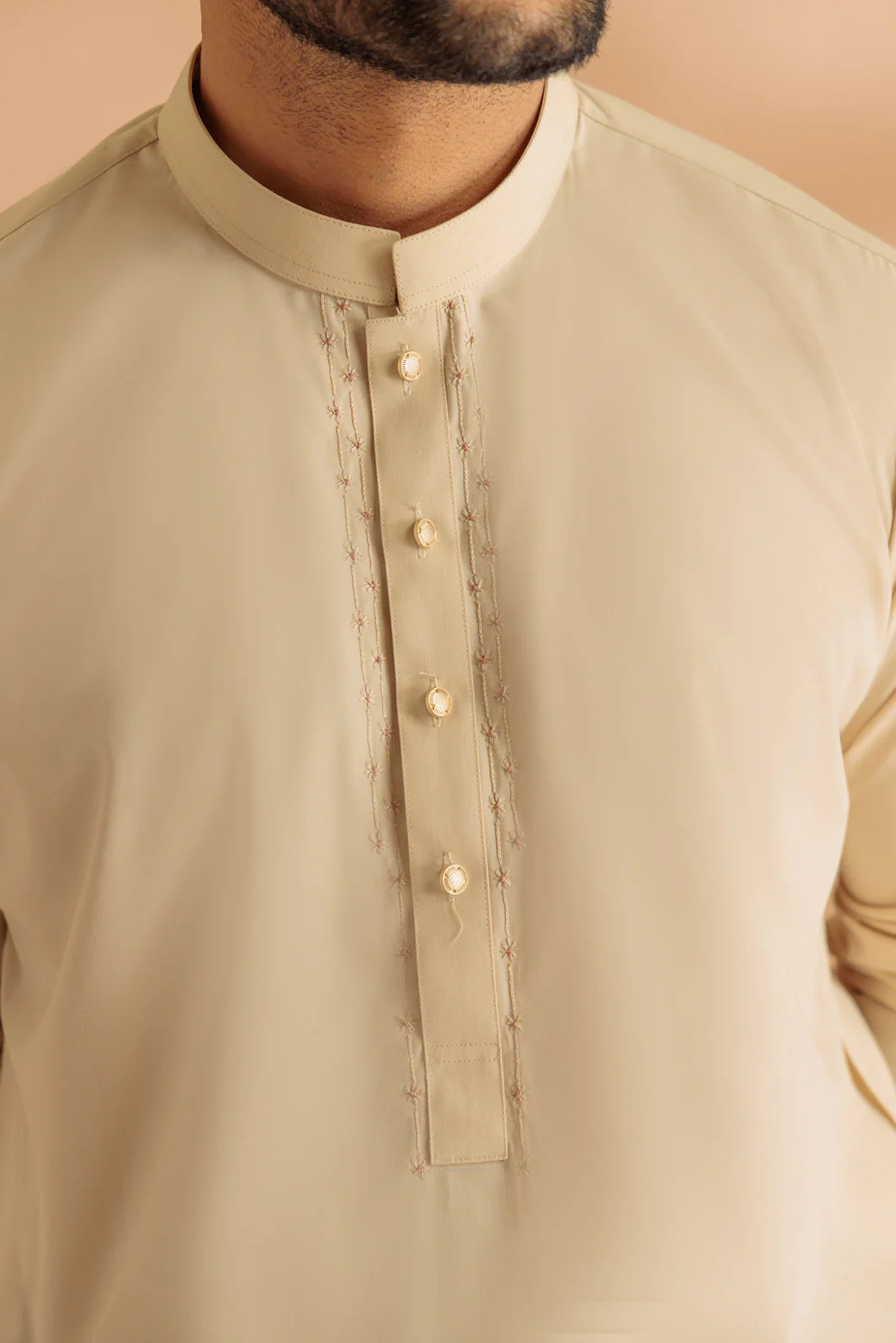 BEIGE-BLENDED-KURTA SHALWAR - (KSRS24-037) - Image 3