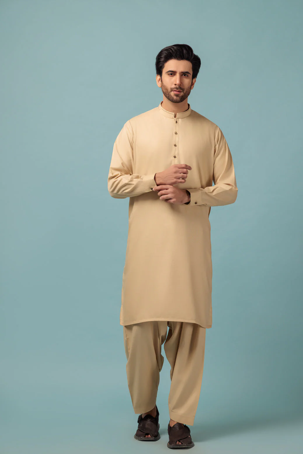 BEIGE-BLENDED-KURTA SHALWAR - (KSRW23-029) - Image 4