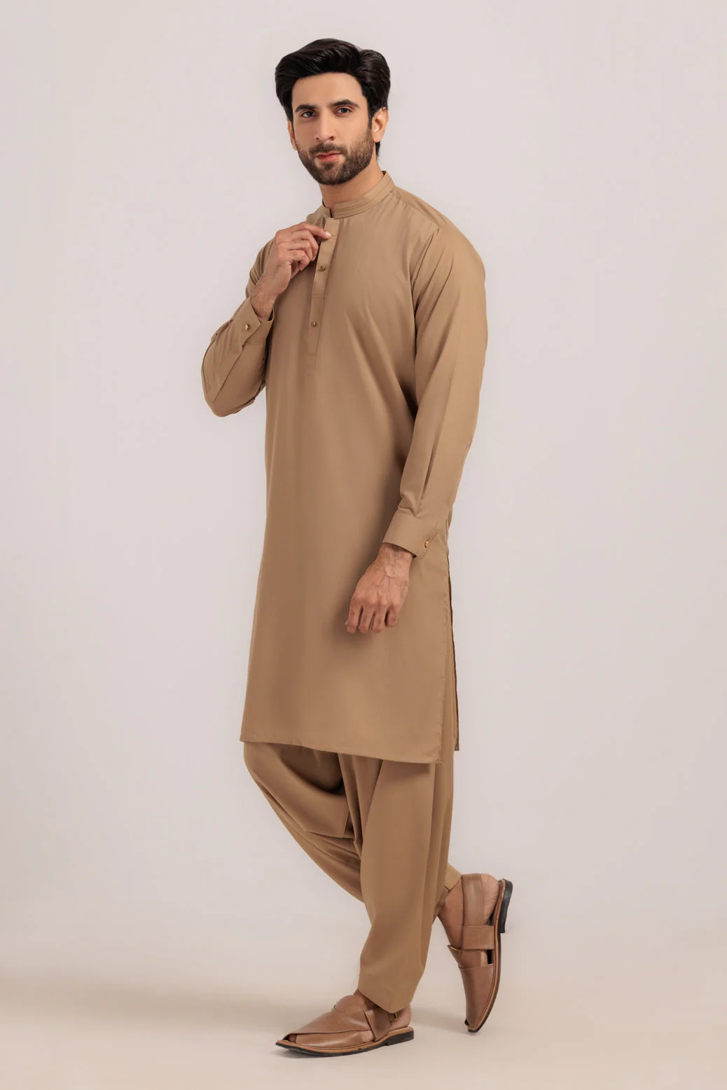 BEIGE-BLENDED-KURTA SHALWAR - (KSRW24-030) - Image 2