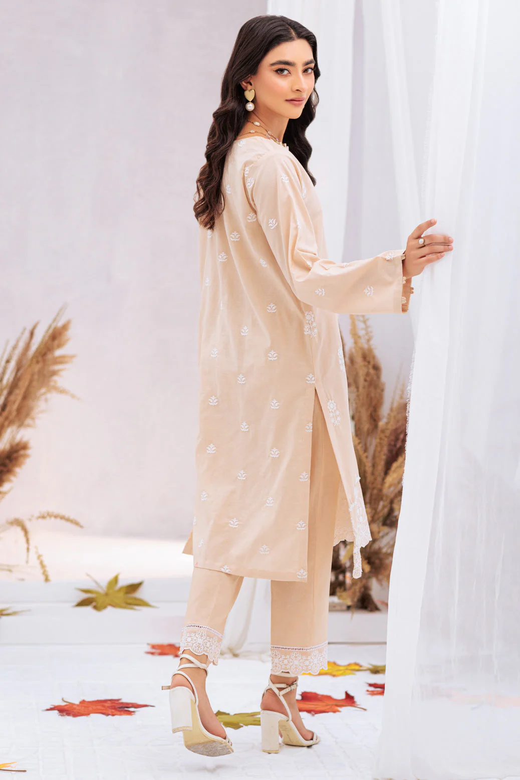 BEIGE-CAMBRIC-2 PIECE (SHS232P07) - Image 4
