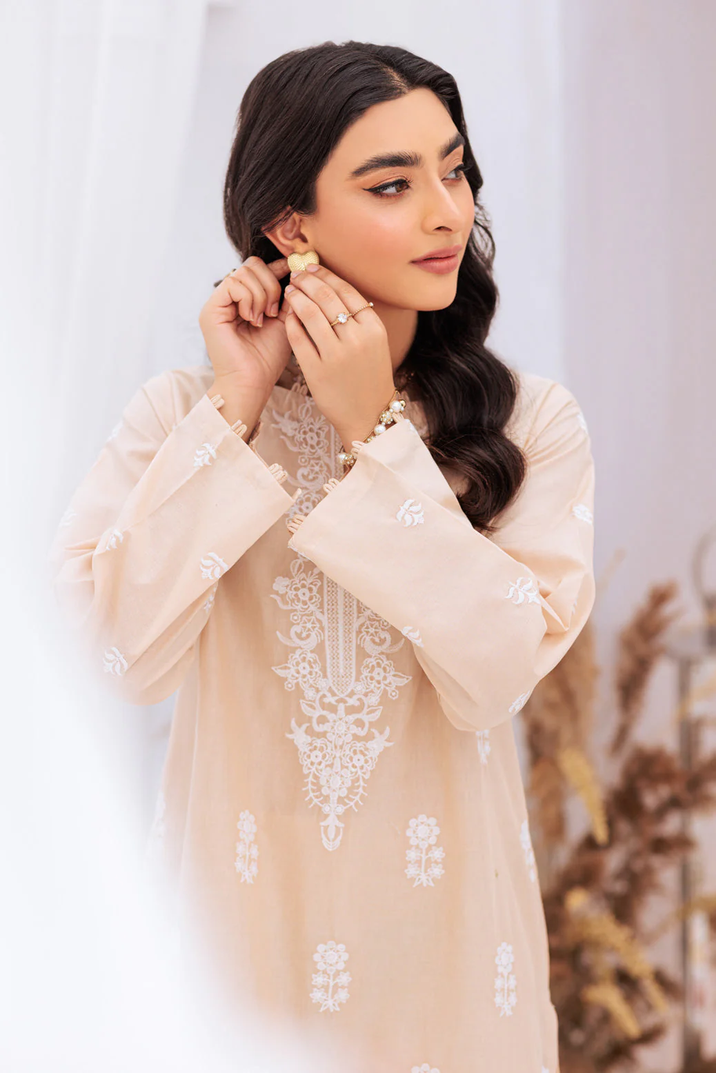 BEIGE-CAMBRIC-2 PIECE (SHS232P07) - Image 5