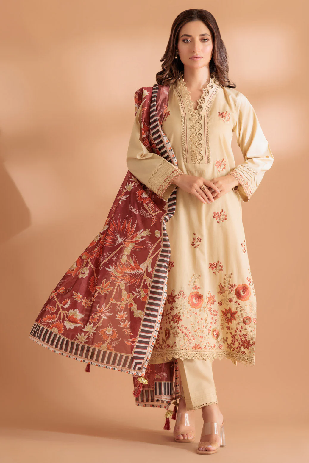 BEIGE-CAMBRIC-3 PIECE (SS5243P18) - Image 2