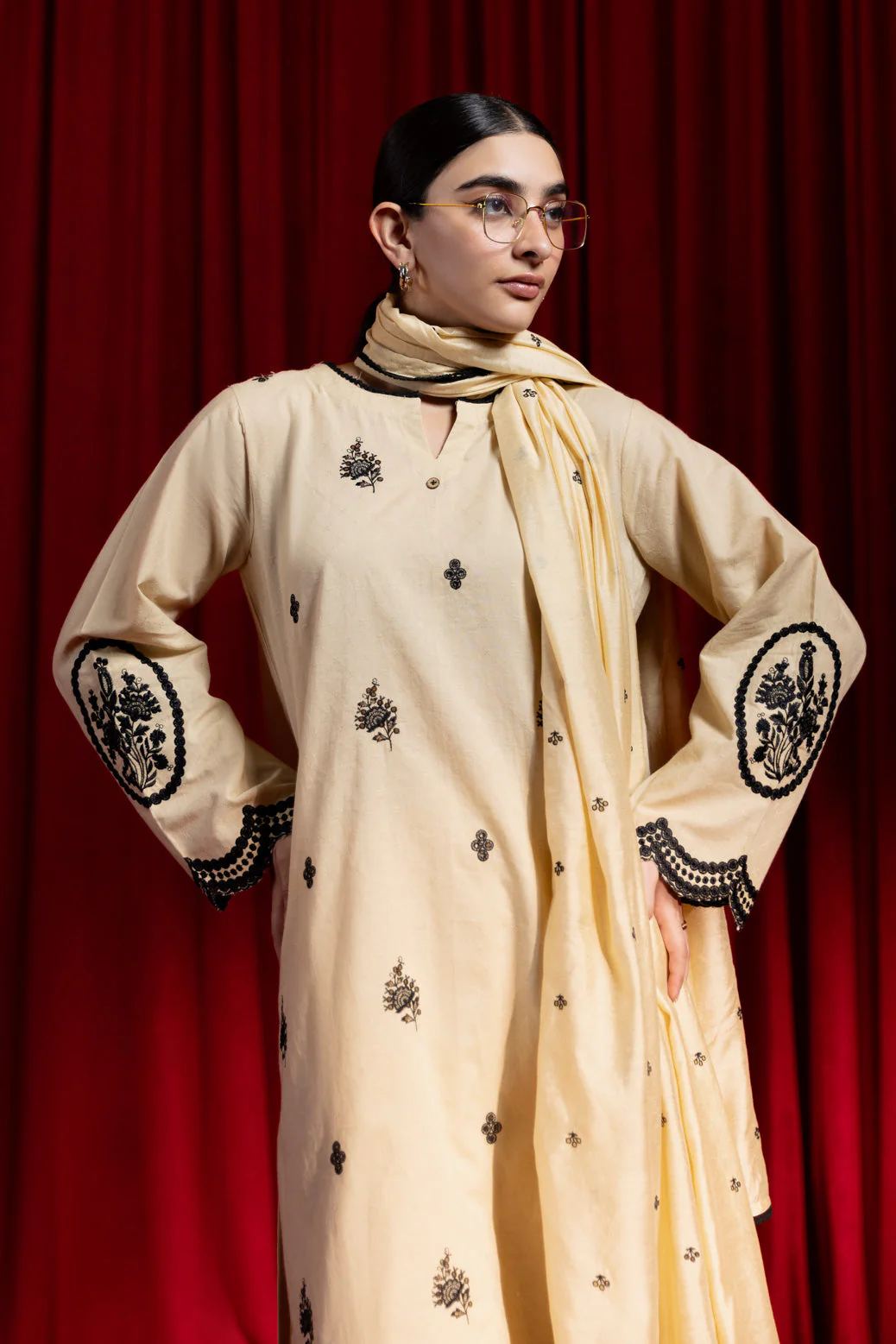 BEIGE-JACQUARD-3 PIECE (6S24C3P293) - Image 2
