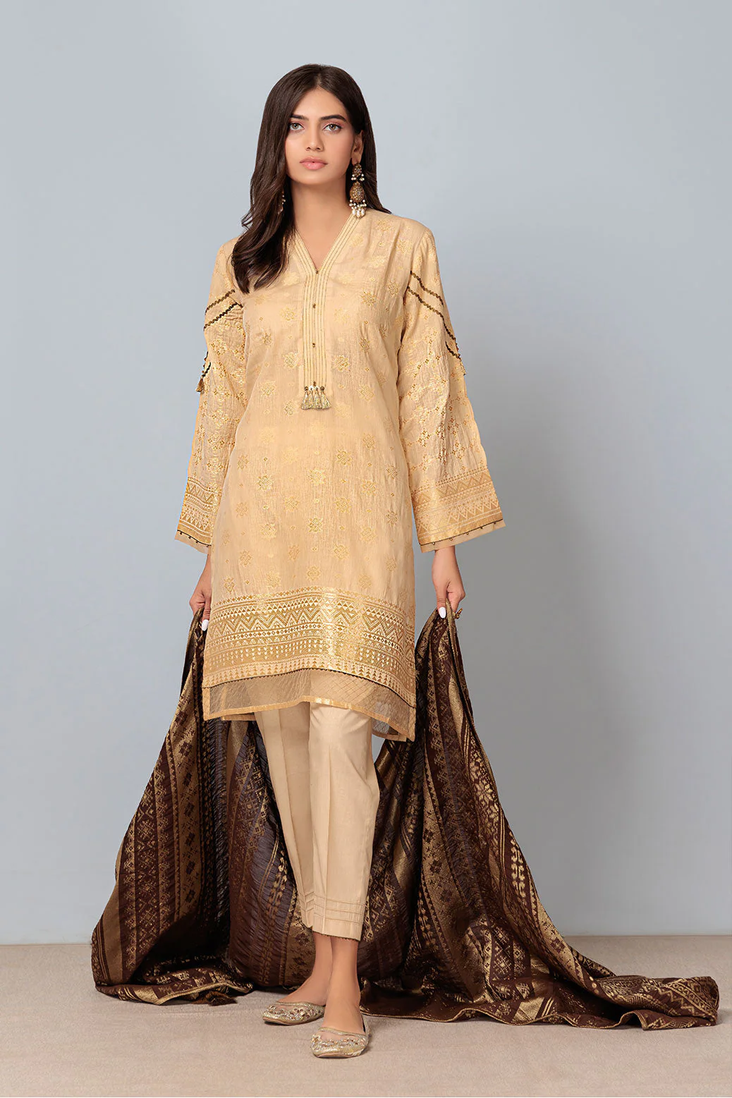 BEIGE-JACQUARD-3 PIECE (ABN233P11B) - Image 3