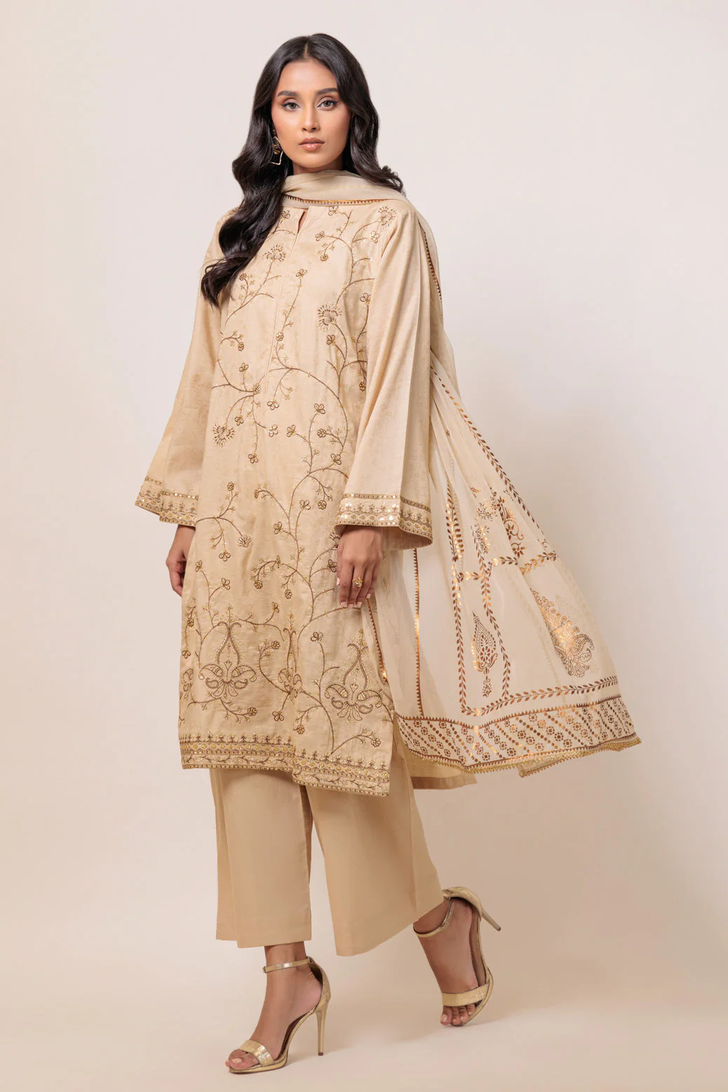 BEIGE-JACQUARD-3 PIECE (BS5243P28) - Image 2