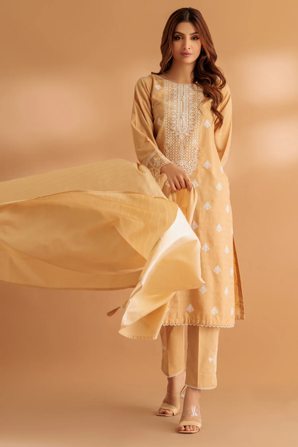 BEIGE-JACQUARD-3 PIECE (SS1243P03) - Image 2