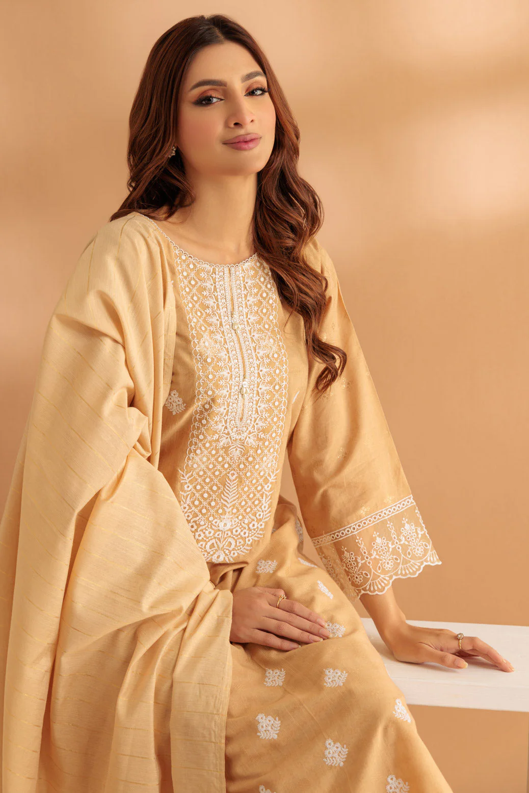 BEIGE-JACQUARD-3 PIECE (SS1243P03) - Image 3