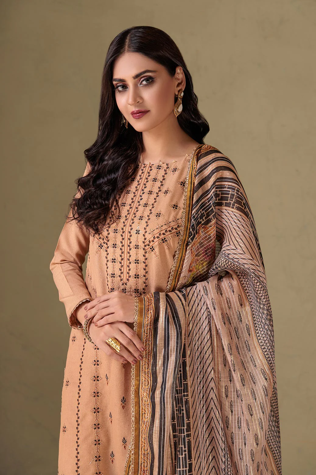 BEIGE-KARANDI-3 PIECE (HR2W223P04) - Image 3