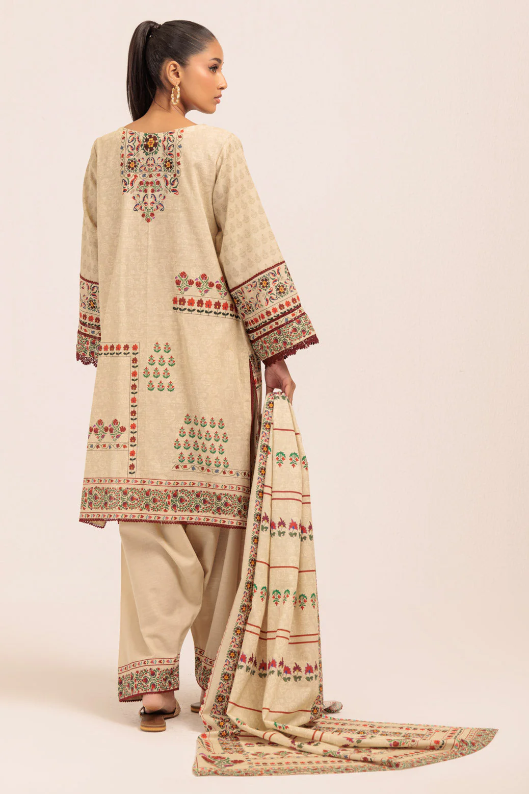 BEIGE-KHADDAR-3 PIECE (WS6243P30) - Image 5