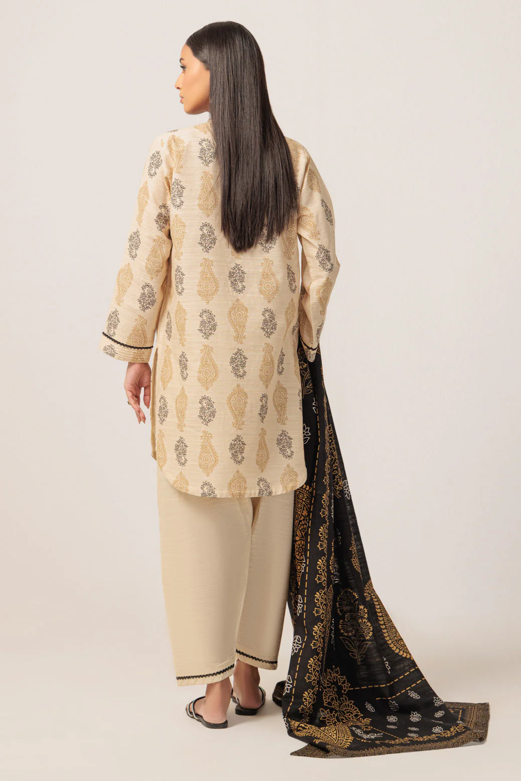BEIGE-KHADDAR-3 PIECE (WS6243P41) - Image 5