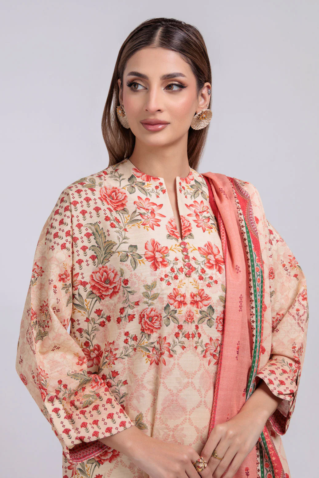 BEIGE-KHADDAR-3 PIECE (WS6243P89) - Image 2