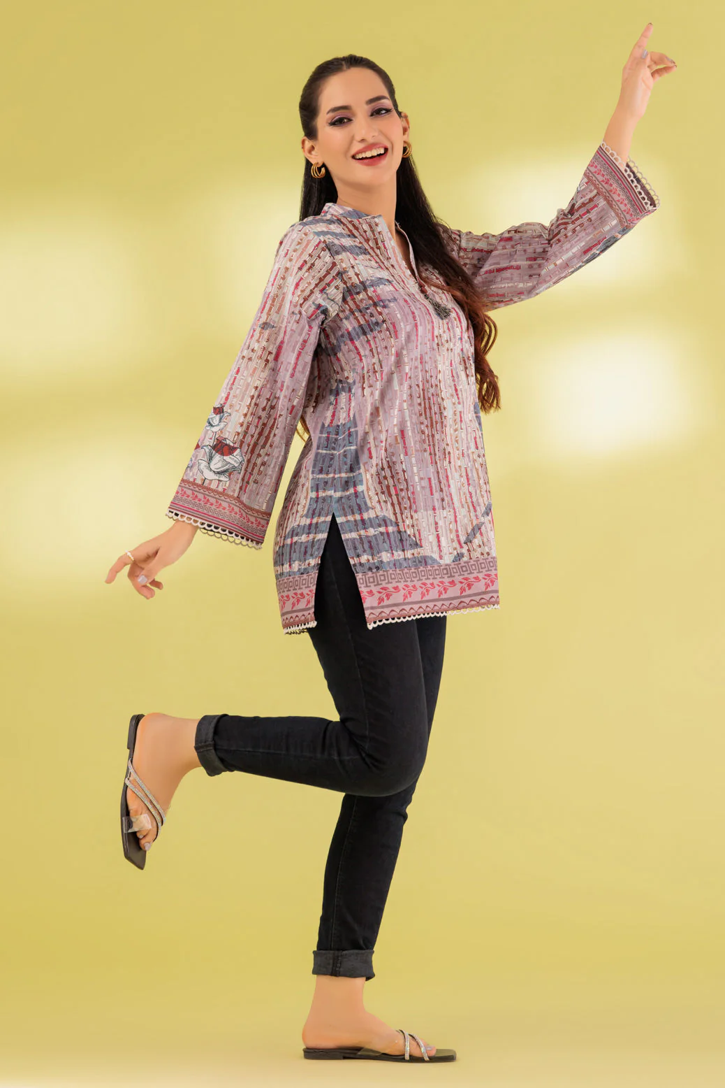 BEIGE-LAWN-1 PIECE (BRAK231P02)