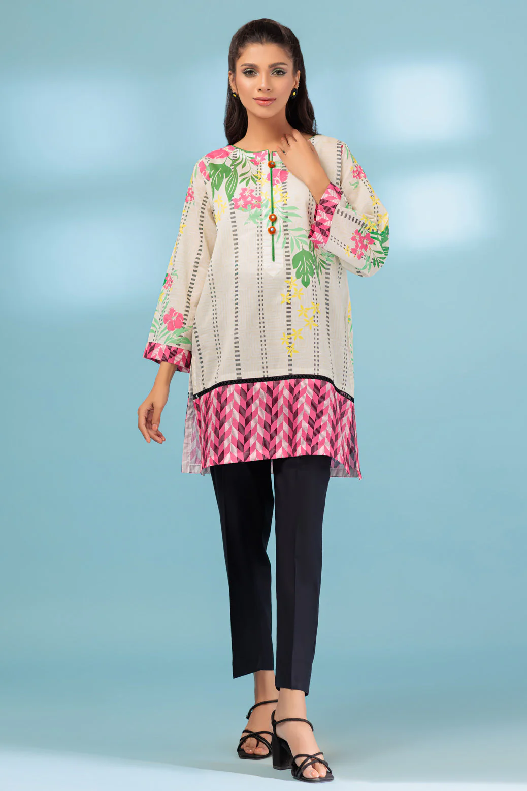 BEIGE-LAWN-1 PIECE (BRAK231P03) - Image 3