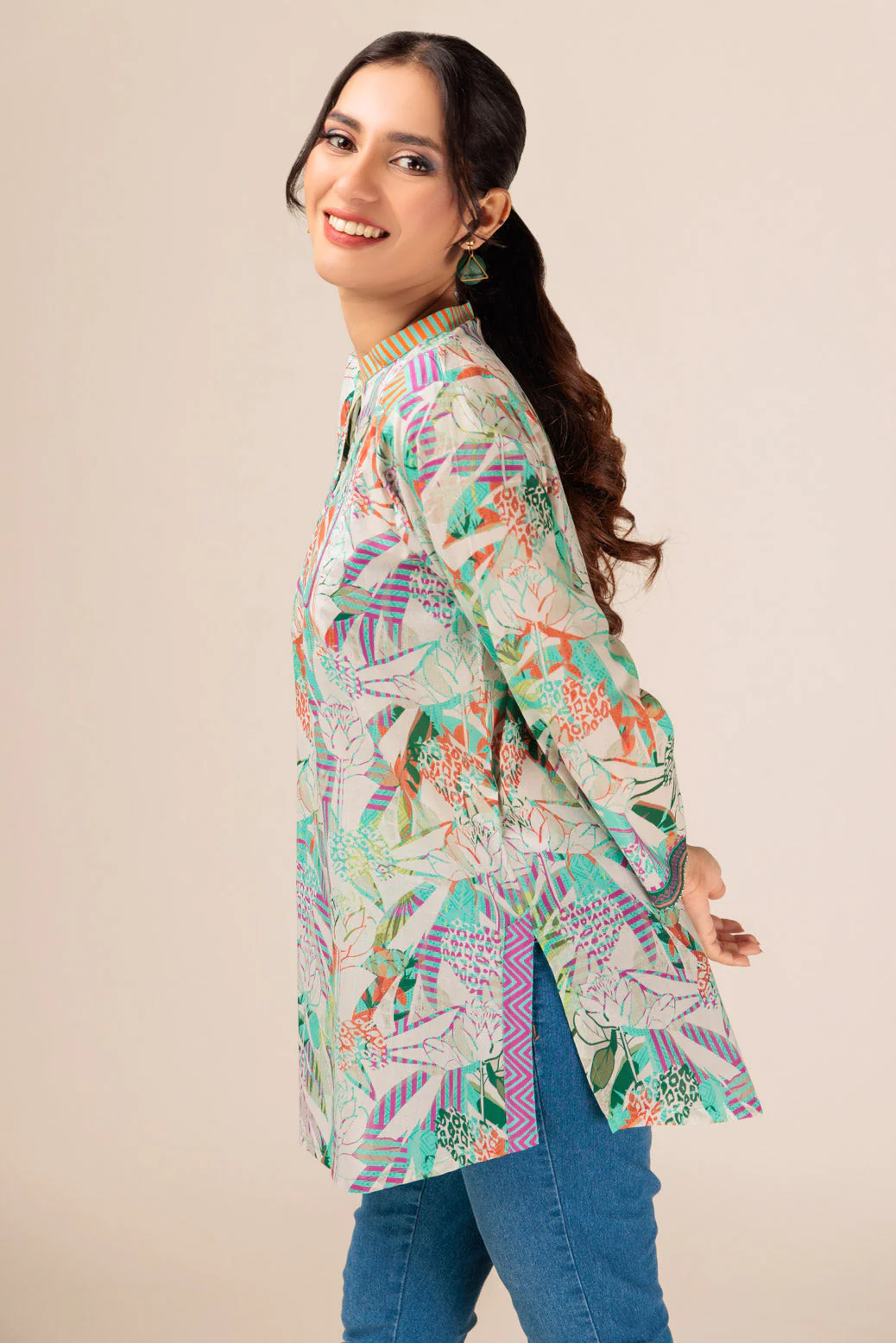 BEIGE-LAWN-1 PIECE (BRAK231P05) - Image 2