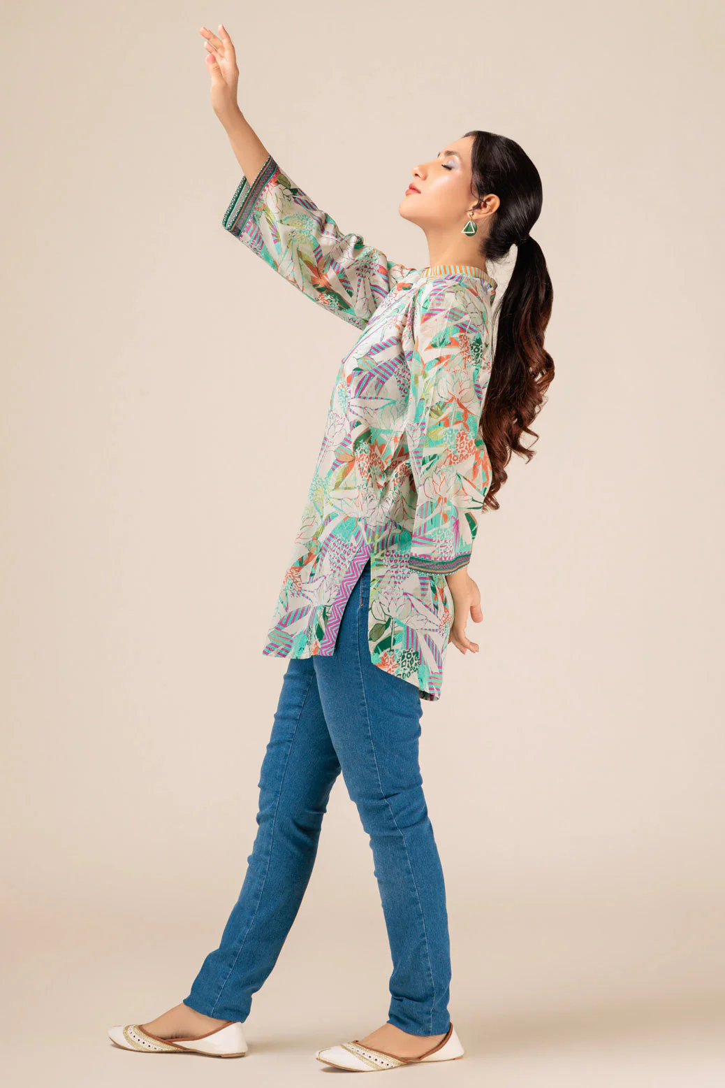 BEIGE-LAWN-1 PIECE (BRAK231P05) - Image 3