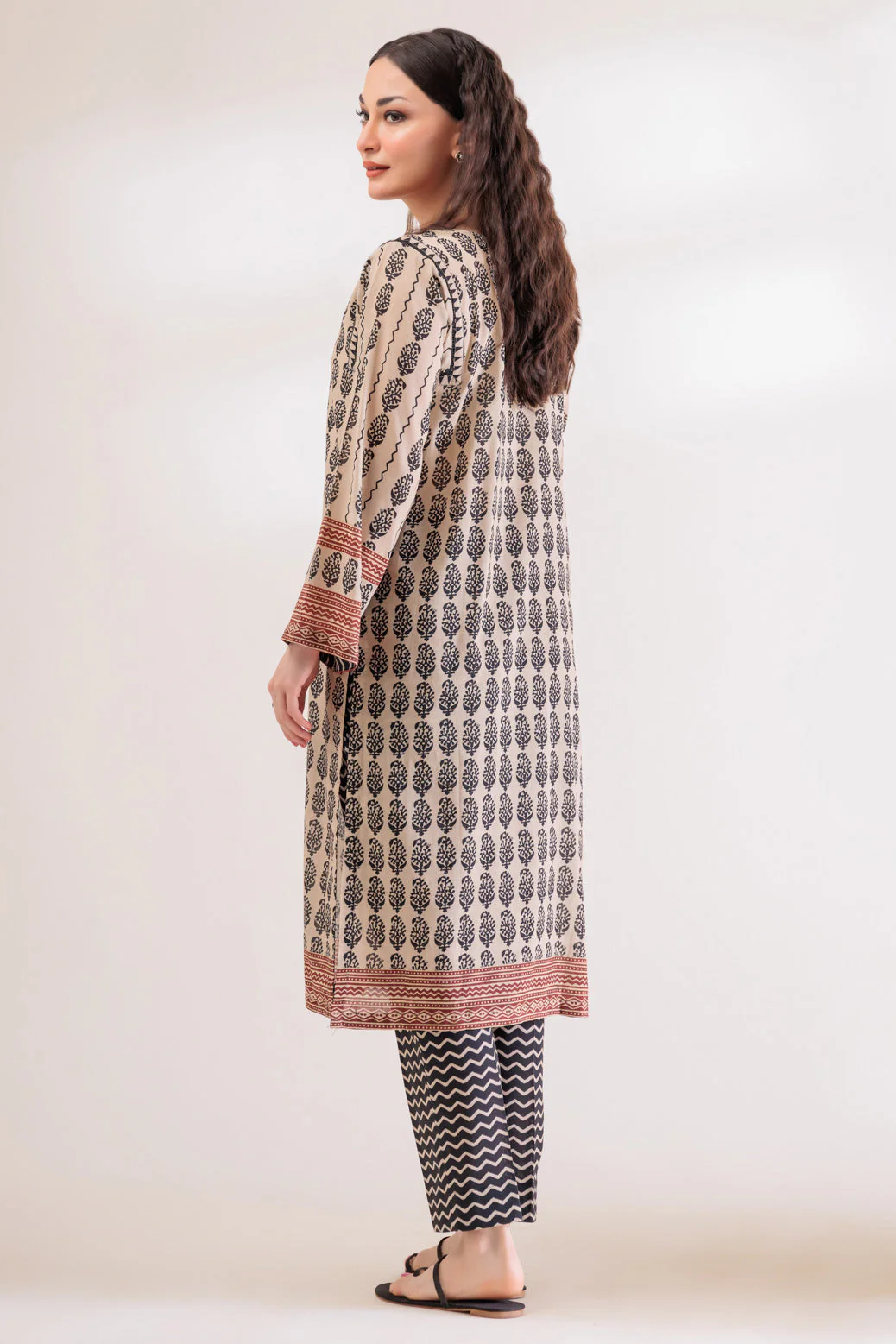 BEIGE-LAWN-2 PIECE (1S24B2P054) - Image 4
