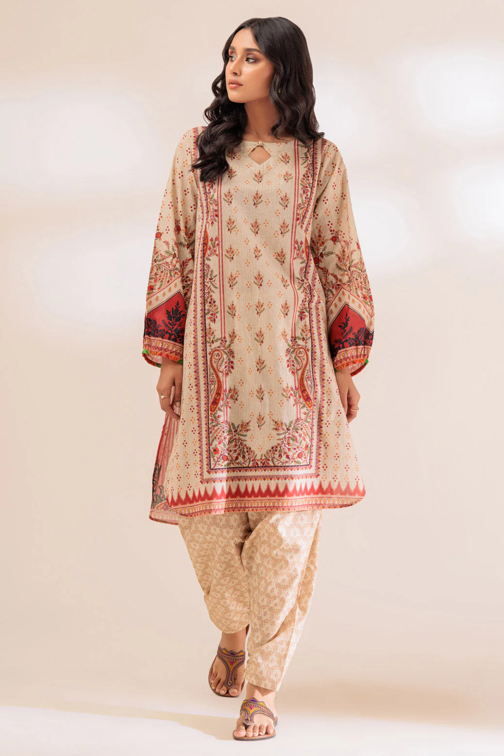 BEIGE-LAWN-2 PIECE (PWS1232P19)