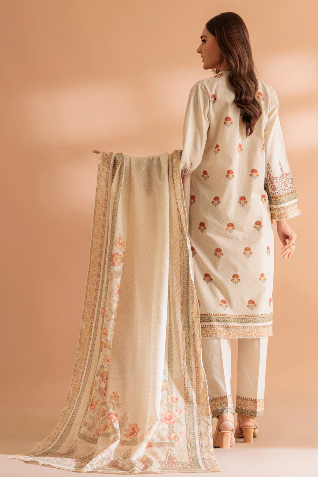 BEIGE-LAWN-3 PIECE (6S24B3P224) - Image 5