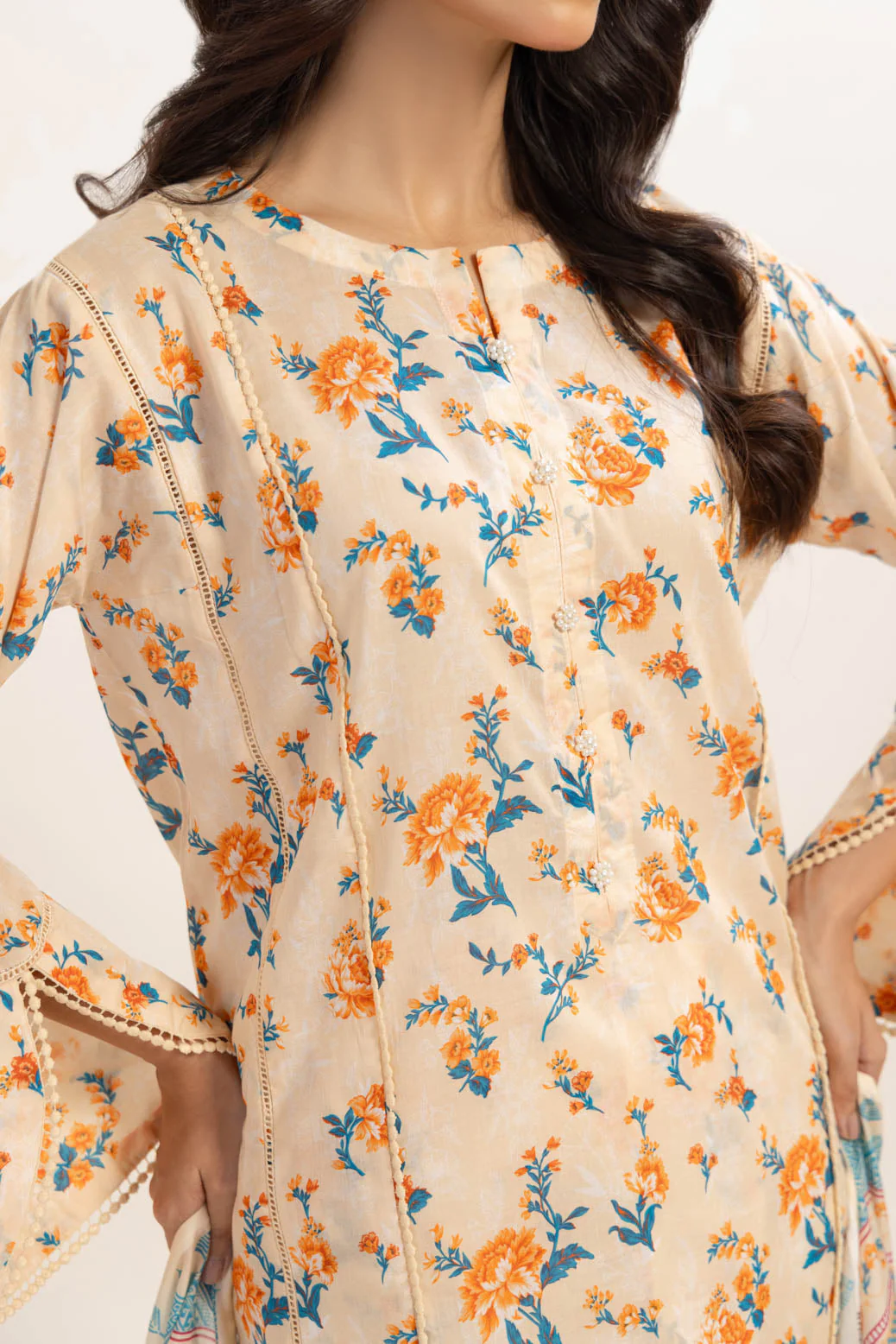 BEIGE-LAWN-3 PIECE (BPS1243P03) - Image 2