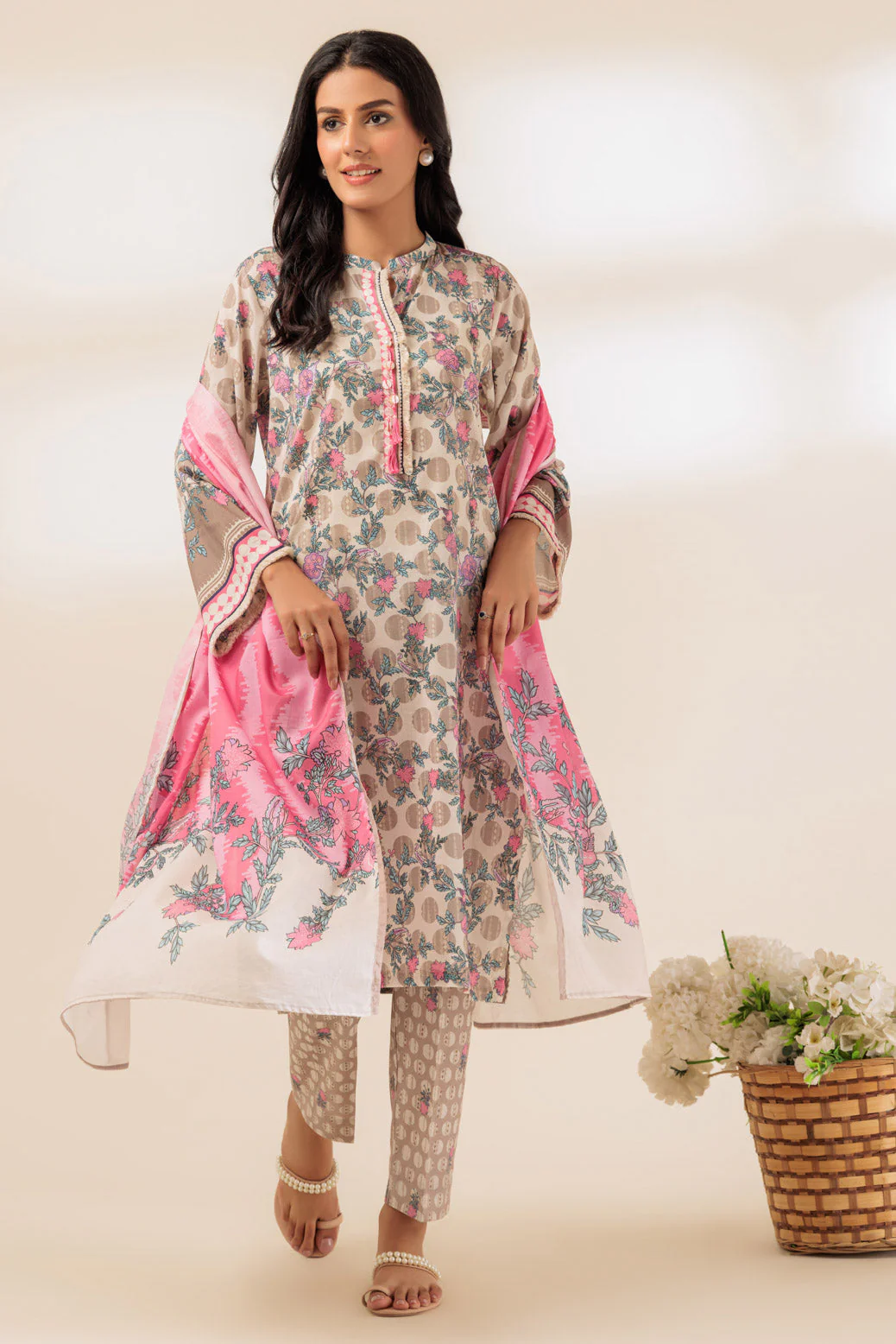 BEIGE-LAWN-3 PIECE (BPS1243P07) - Image 3