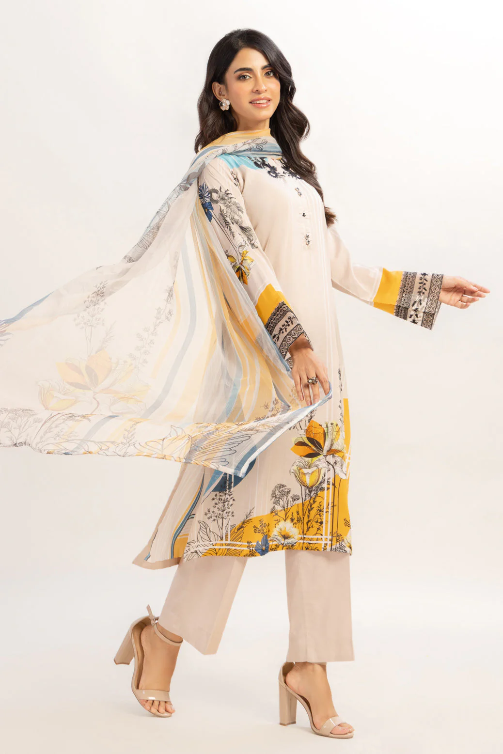 BEIGE-LAWN-3 PIECE (BPS2243P07) - Image 3