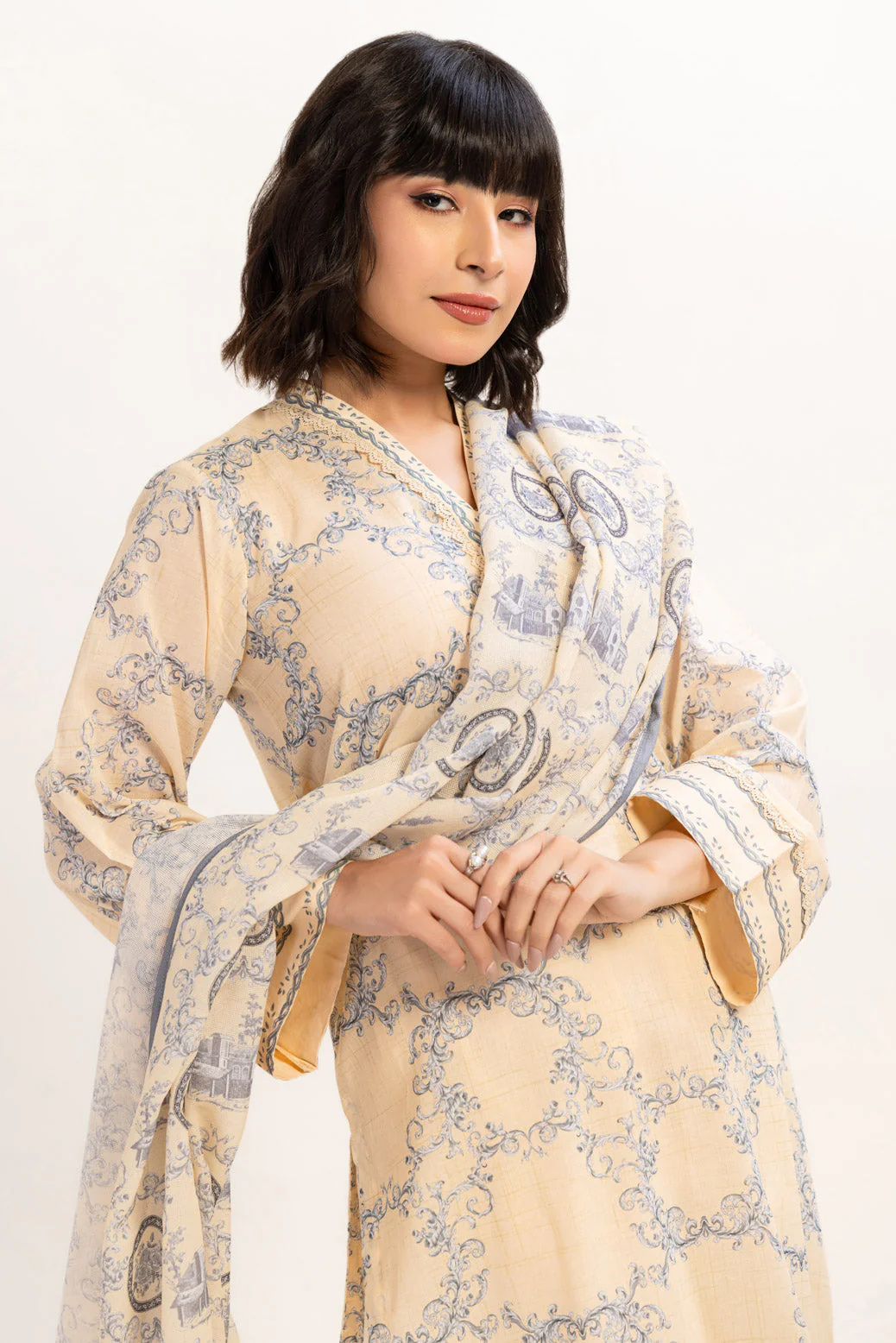 BEIGE-LAWN-3 PIECE (BPS6243P09) - Image 4