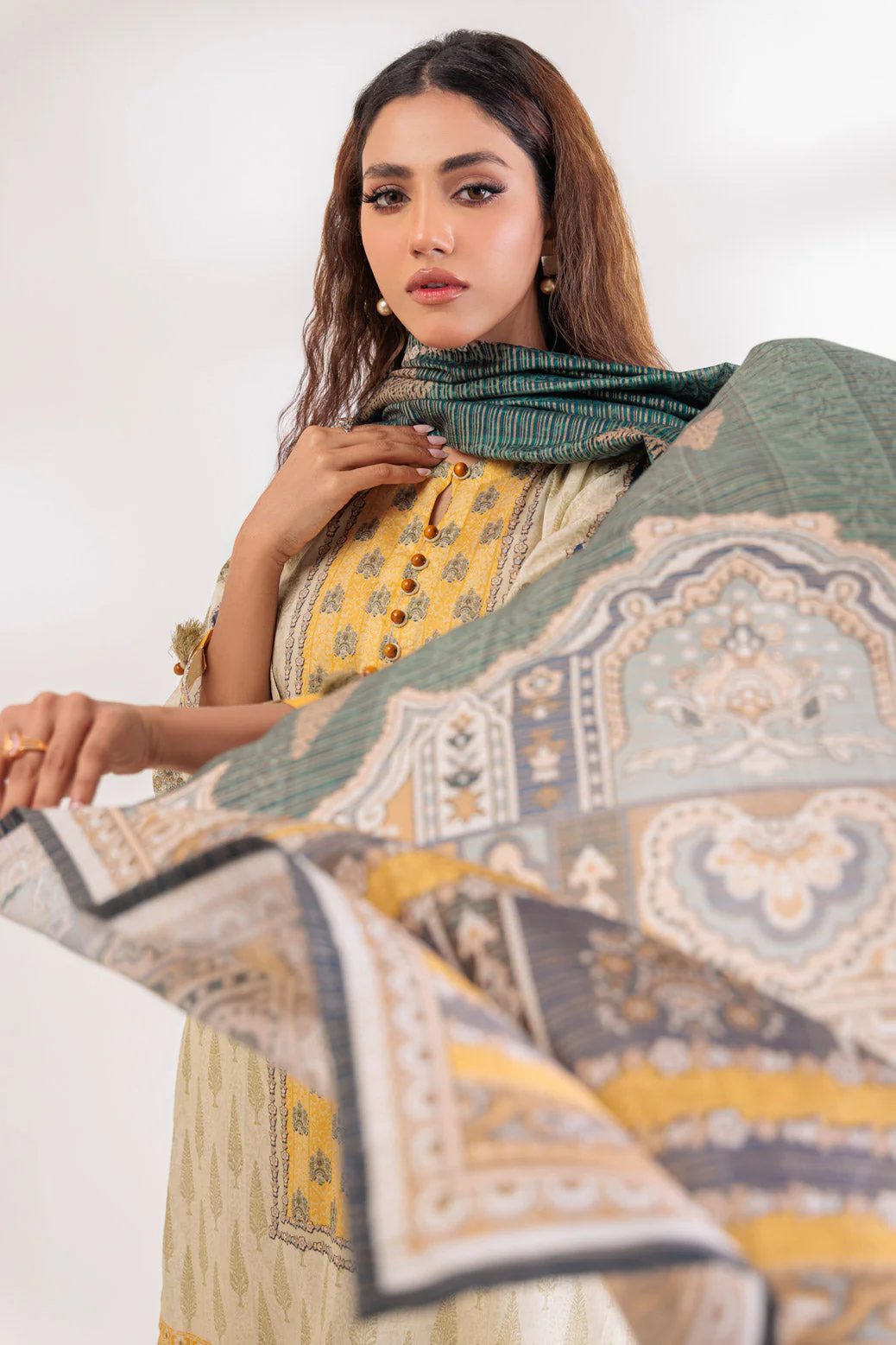 BEIGE-LAWN-3 PIECE (SS1243P07) - Image 2