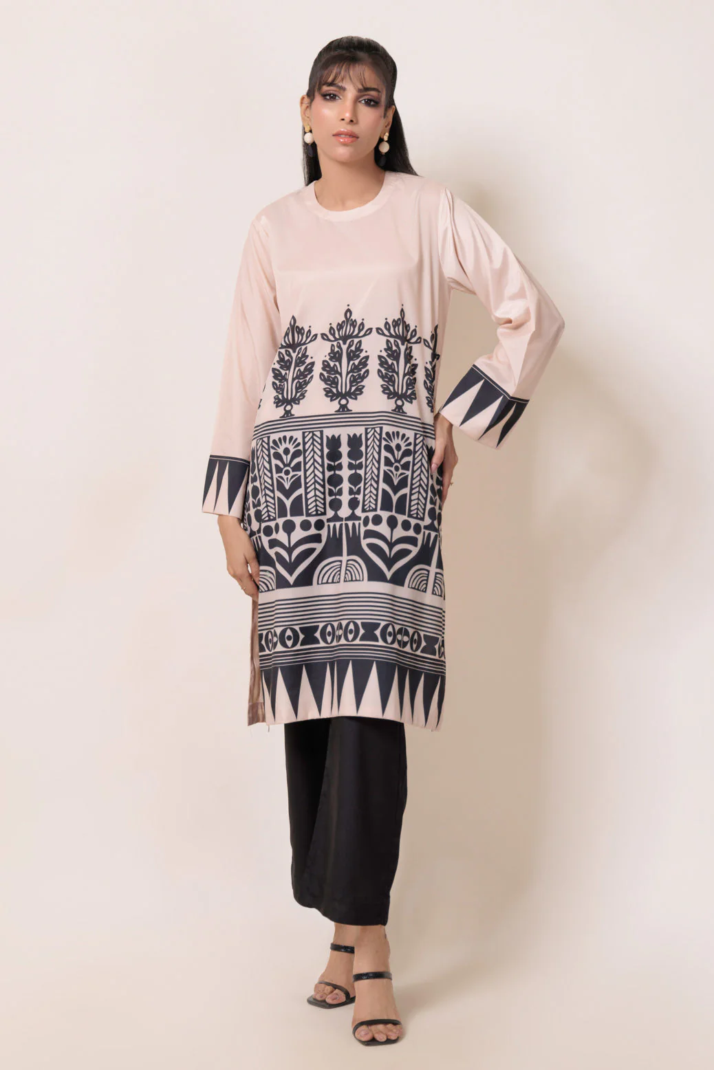 BEIGE-POLY CREPE-2 PIECE (WS7242P07) - Image 5