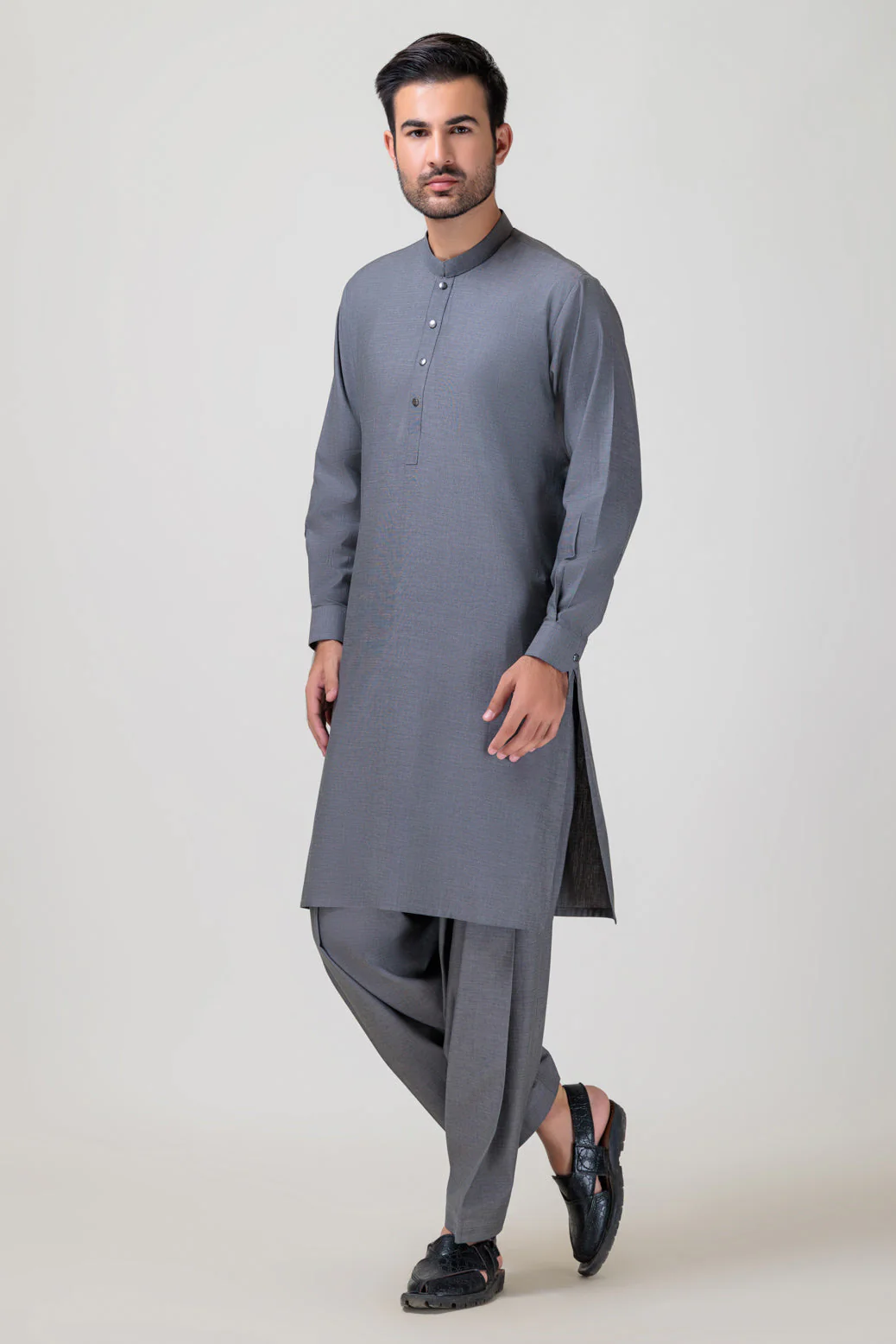 BLACK-BLENDED-KURTA SHALWAR - (KSRB23-021)