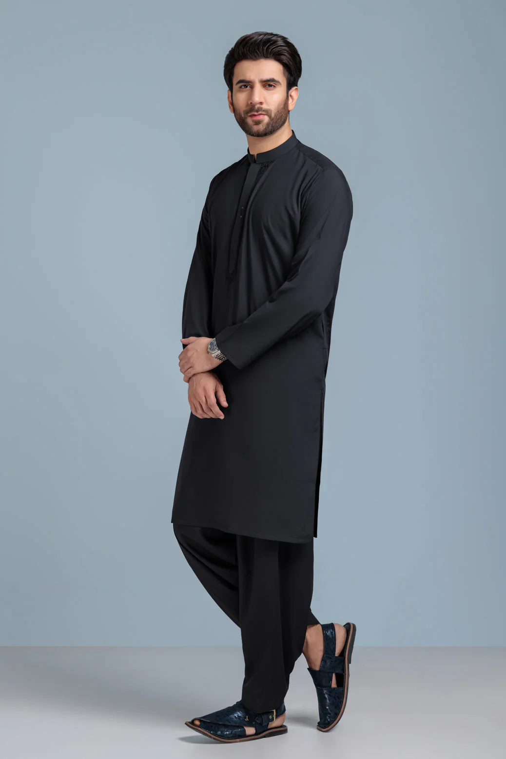 BLACK-BLENDED-KURTA SHALWAR (KSRS23-040) - Image 4