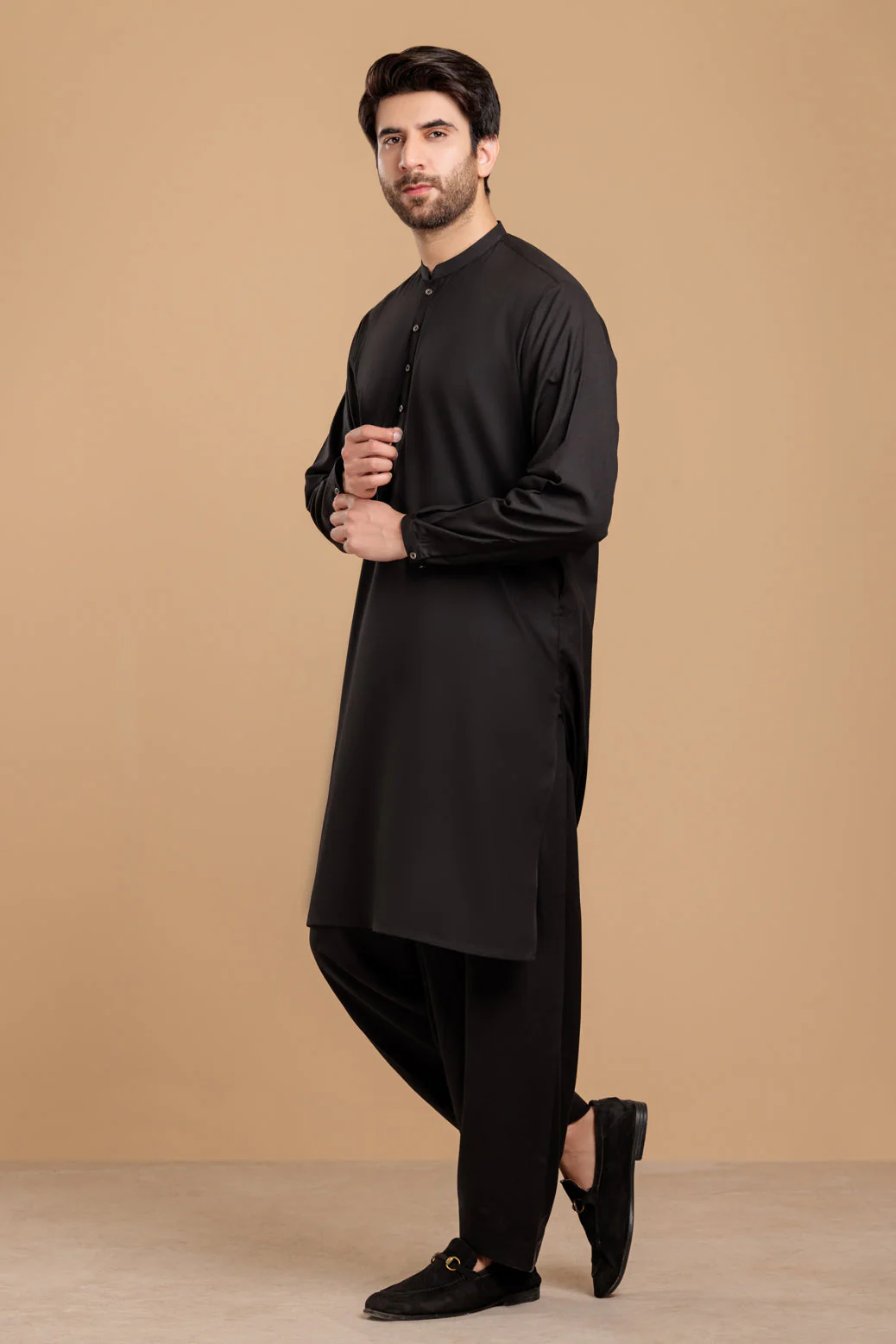 BLACK-BLENDED-KURTA SHALWAR- (KSRS23-083) - Image 5