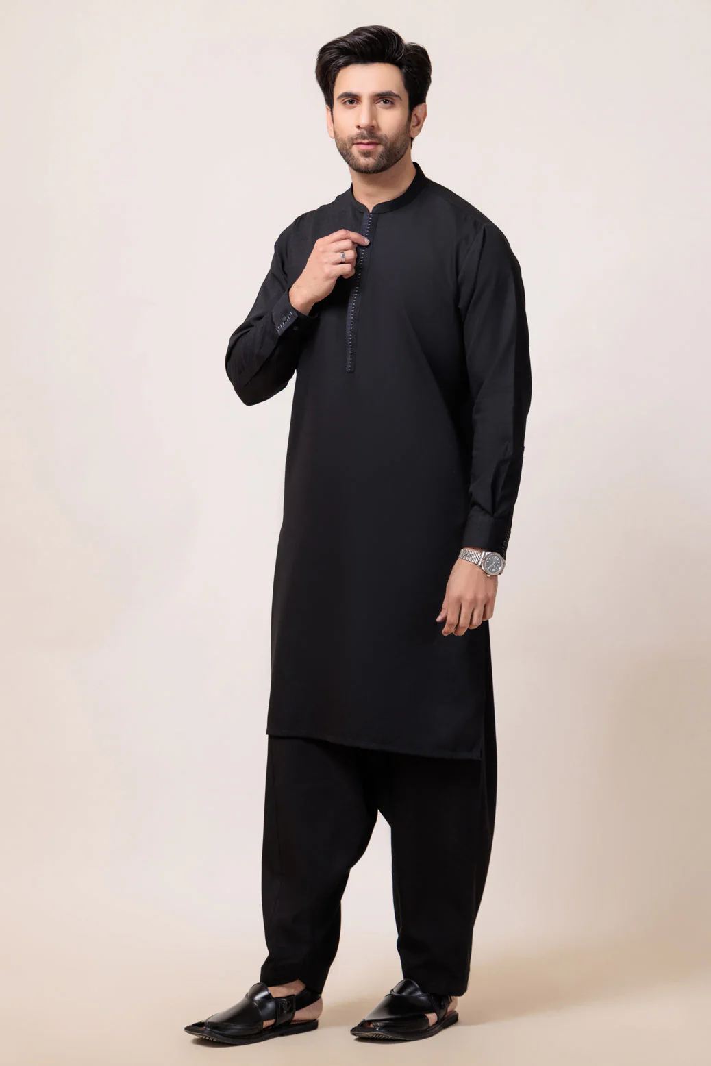 BLACK-BLENDED-KURTA SHALWAR - (KSRW24-020) - Image 3